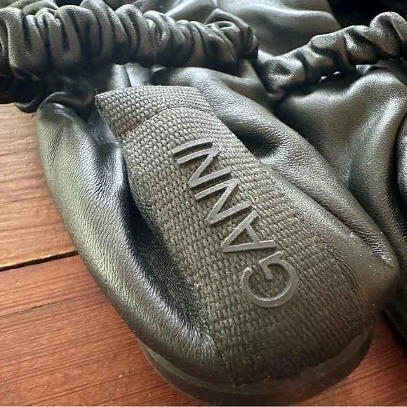 Ganni Leather Scrunchie Ballet Flats - Picture 2 of 6